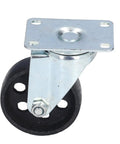 Tough As Nails 3.5 Inch Swivel Caster Wheel With Dual Bearings And Heavy Duty Cast Iron Frame for carts, showing black wheel and metal plate.