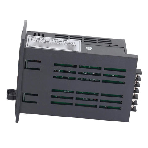 Side view of Compact 110V To 220V VFD Inverter For Motors Small Single Phase To Three Phase Converter with energy-saving LED display.