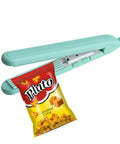 Portable Handheld Heat Sealer For Food Plastic Bags And Mylar Aluminum Foil Packaging Quick Warm Up Resealing Tool keeping caramel corn fresh.