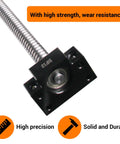Beefy SFU1605 Ball Screw Kit 300mm with BF12 end bracket for CNC Machines, 16mm diameter, 5mm lead, high strength visible.