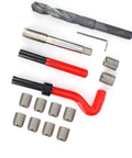 15-Piece M14x1.5 Stainless Steel Helical Thread Repair Insert Kit with Tools, including helical inserts and installation tools.