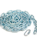 Coiled 3/16-Inch Zinc Plated Proof Coil Chain, 15 Foot Length, Grade 30 NACM Spec, 800 Lb Safe Working Load, with included link