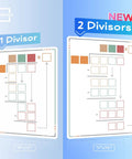 Comparison of 9x12 and 11x14 Long Division Practice Dope Dry Erase Sheets for classroom centers, featuring guided layouts.