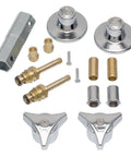 Tub And Shower Remodeling Trim Kit For Union Brass 2 Handle Chrome Faucets With Rugged Brass Stems And Solid Metal Handles