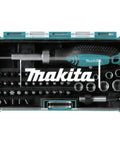 47 Piece Ratchet And Bit Set With Compact Carrying Case Featuring Phillips Torx Slotted Hex And Square Bits And Sockets Ideal For DIY Projects Home Repairs Auto Maintenance And On The Go Quick Fixes in black case