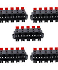 Straight Speaker Terminal Strip WP10-03B Push Release Clips 5Pcs for DIY Audio Upgrades, Spring Loaded Cable Connectors