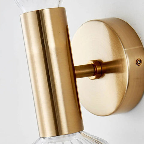 Close-up of Snazzy Slick Led Wall Sconces For Modern Home Refresh Up And Down Adjustable Glass Shade Bedside Premium Fixture.