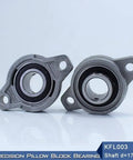 Premium KFL003 Mounted Bearing With Zinc Alloy Pillow Block Housing For 17mm Shaft Diameter Flange Block Precision Unit Giving Rad Performance And Heavy Duty Strength For Smooth Rotation And Long Lasting Durability For Your Engine Projects Today, mounted pillow block bearing