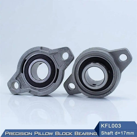 Premium KFL003 Mounted Bearing With Zinc Alloy Pillow Block Housing For 17mm Shaft Diameter Flange Block Precision Unit Giving Rad Performance And Heavy Duty Strength For Smooth Rotation And Long Lasting Durability For Your Engine Projects Today, mounted pillow block bearing