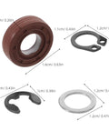 Bread Maker Pan Seal Kit Replacement Parts With Stainless Steel Flat Washer And Spring Steel E Clip For Bread Maker Machine, Easy Maintenance And Leak Prevention For Home Bakers And Small Bakery Setups, 1pc