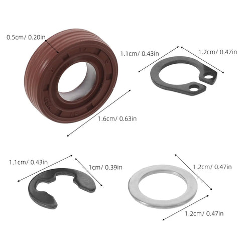 Bread Maker Pan Seal Kit Replacement Parts With Stainless Steel Flat Washer And Spring Steel E Clip For Bread Maker Machine, Easy Maintenance And Leak Prevention For Home Bakers And Small Bakery Setups, 1pc
