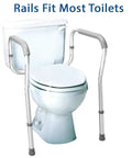 Adjustable And Detachable Toilet Safety Frame With Easy Grip Handles For Elderly And Disabled Use A Built Tough Non Slip Bathroom Grab Bar