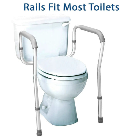 Adjustable And Detachable Toilet Safety Frame With Easy Grip Handles For Elderly And Disabled Use A Built Tough Non Slip Bathroom Grab Bar