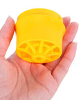 Lightweight Plastic Threader Kit For Pvc Pipe Threading Compatible With Manual And Electric Drill, yellow adapter in hand.