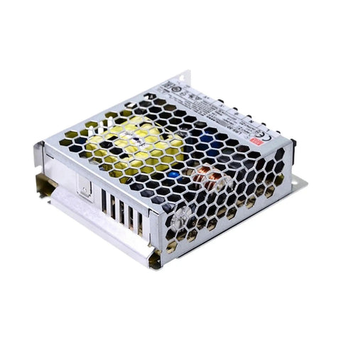 Rock Solid 12V 4.2A 50W Industrial Power Supply Compact metal unit with honeycomb design for efficient cooling and performance.