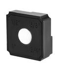 Close-up of micro bevel block for the Shop Ready Multi Grind Sharpening Jig For 6 Inch And 8 Inch Bench Grinders with measurement markings.