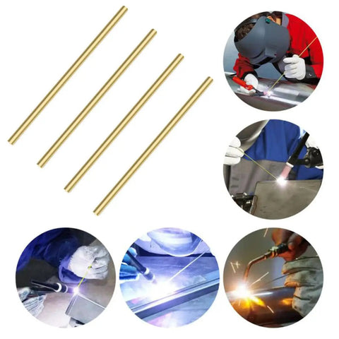 Four solid brass rods for DIY projects, 4 Pack Solid Brass Rod Lathe Bar Stock Set, 9.5 Mm Diameter 3 Eighth Inch, welding scenes background