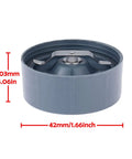 Milling Blade Replacement for Nutribullet 600W and 900W Blenders, grey, stainless steel, showing measurements of 103mm by 42mm