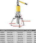 Beefy Heavy Duty Hydraulic Gear Puller Kit 50T With 19.6 Inch Jaws 2-3 Jaw Bearing Puller tool dimensions and specifications