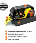 No Sweat Compact Osha Safety Label Printer Built For Heavy Duty Warehouse Tasks Quick Print Vinyl Sticker Maker showing interior components.