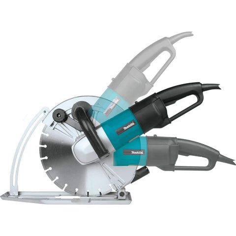 Heavy Duty 15 Amp Corded Angle Cutter With 14 Inch Super Joint System features adjustable handles for easy cutting.