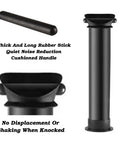 Top Shelf Heavy Duty Espresso Grind Collection Bin Eight Point Six Liter Floor Standing Barista Dregs Bucket With Reinforced Abs Build And Snappy Detachable Compartments For Straight Up Easy Kitchen Cleanup, showcasing rubber stick and holder.