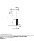 3/8-16 x 3 inch UNC socket head titanium cap screw drawing, dimensions detailed for Pack Of Three 3/8 16 By 3 Inch Unc Socket Head Cap Screws Forged From Pure Grade 2 Titanium For Heavy Duty Builds And Saltwater Projects With Rust Busting Durability And Clean Polish.
