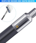 Close-up of 4 Pack Threaded Tip Replacement Kit for Mop Extension Poles and Brooms, showing 1-inch threaded metal adapter