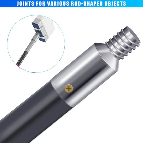 Close-up of 4 Pack Threaded Tip Replacement Kit for Mop Extension Poles and Brooms, showing 1-inch threaded metal adapter