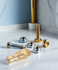 Brass Vertical Inline Air Compressor Check Valve With NPT Threaded Interface For Pneumatic Systems And Industrial Setups Space Saving Backflow Prevention Pump Accessory One Way Valve Pro Grade Leakproof Design, brass valve with nuts on marble surface
