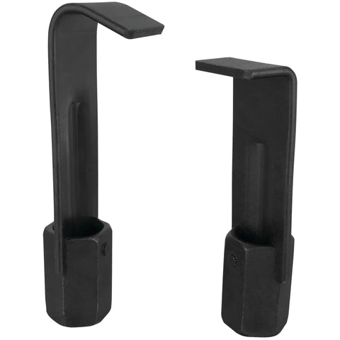 Two attachments from Dent And Seal Puller Set 9 Piece With Slide Hammer And Attachments For Auto Body Repairs Durable Black Oxide Finish