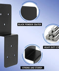 8 Pack 3x5 Z Brackets Post To Beam Support Heavy Duty Carbon Steel Double Angle Channel Bracket with rust-resistant coating
