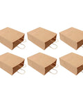 Kraft Paper Shopping Bags With Handles 50 Pack Reusable And Durable All Purpose For Grocery Runs Gifts Wrapping DIY Decor And Crafts Large Capacity 330x260x120 Mm