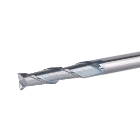 SpeTool 2-flute square-nose carbide end mill with 1/8 in shank, TiAlN-coated