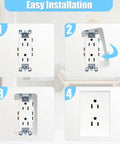 Step-by-step installation guide for Heavy Duty Metal Wall Plate Spacers For Electrical Box And 12 Pack Outlet Shim Kit.