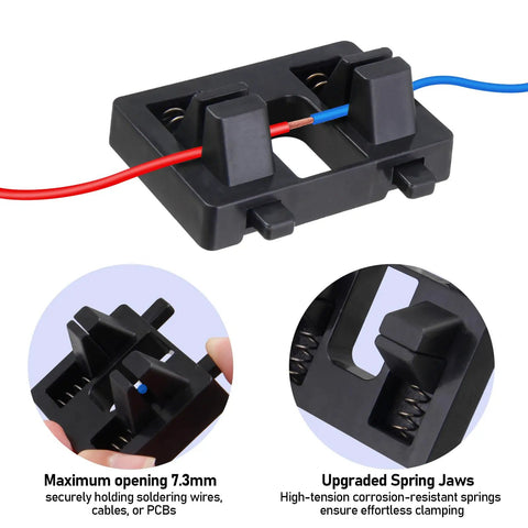 Electric Wire Welding Fixture With Stabilizing Holder And Adjustable Helping Hands Tool for soldering and automotive wiring