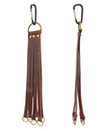 Premium Leather Duck Strap For Waterfowl Hunting, Heavy Duty Game Carrier with Snap Hook, durable brown leather, holds eight birds.
