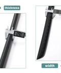 Thickness and width measurements of 41 Inch Polypropylene Katana Sword For Training With Black Scabbard High Toughness Practice Blade