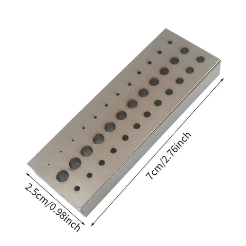 36 Hole Riveting Stake Tool For Watchmakers With Heavy Duty Metal Plate And Adjustable Hole Sizes Precise Watch Staking Block