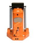 Slick Hydraulic Claw Jack Handles Your Whip With Ease, 5 Ton Manual Car Repair Tool For Garage Wrenching and Shop Floor Rigs, orange color.