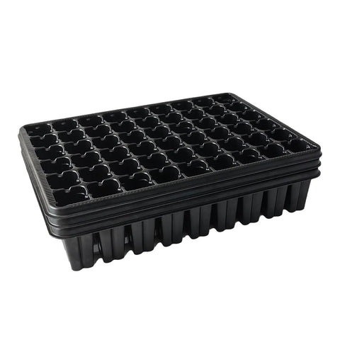 54 Cell Seed Starter Tray Set 2.8 Inch Deep Plug Trays For Easy Germination And Transplantation Reusable 5 Pack Fits TD377