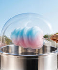 Clear Acrylic Dome Shield For Cotton Candy Machine, 21 Inch Bubble Cover With Bottom Groove, hand collecting candy