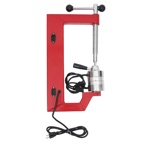 Spot Tire Vulcanizing Kit For Cars And Trucks 110V With 6 Molds including red metal frame and electric components.