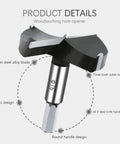 Heavy Duty 3 Inch Carbide Tipped Forstner Drill Bit Set With Bully Proof Durability And Sweet Bite Geometry For Bullseye Alignment When Drilling Crisp Holes In Lumber Plywood Hardwood And Plastic, showing tungsten steel blade and three tooth design.