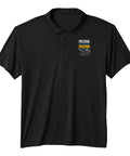 Super Sharp Machinist Gift For Men This CNC Tool Gauge Square Vise Performance Polo Shirt in black with Precision Passion print.
