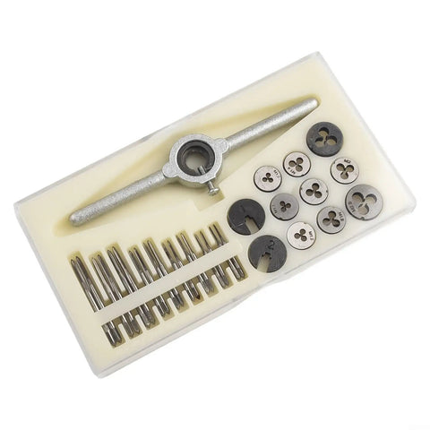 31Pcs HSS Tap And Die Set For Precision Metric Threads M1 To M2.5 Compact Handy Tool Kit For Model Making Watchmaking And Engineering Easy Carry For On The Go Thread Repair, case view