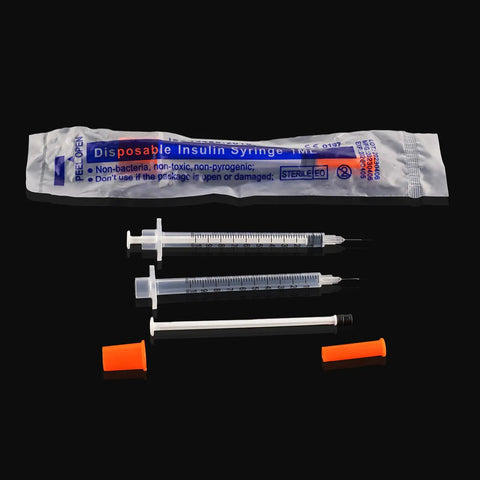1ml Disposable Syringe With 31G 6mm Needle Clear Graduated Barrel For Precise Dosing Individually Sealed Pack Of 100 Smooth Plunger Easy To Carry Medical Syringe Kit, sealed