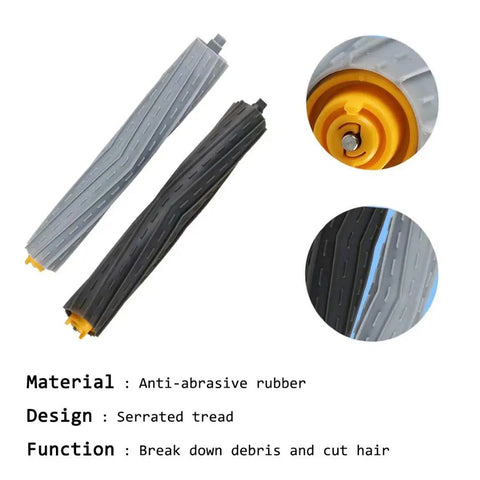 13 Pack Replacement Parts For iRobot Roomba 800 900 Series Vacuum Accessories Kit showing debris extractor with rubber treads