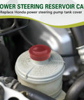 Grab This Red Hydraulic Power Steering Reservoir Cap 2 Pack on Honda power steering pump tank cover for reliable fitment.