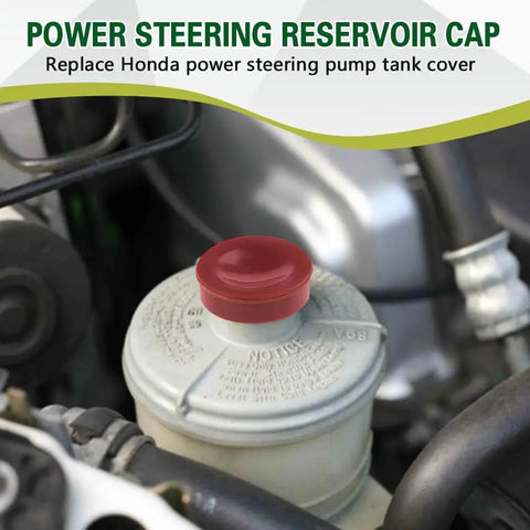 Grab This Red Hydraulic Power Steering Reservoir Cap 2 Pack on Honda power steering pump tank cover for reliable fitment.